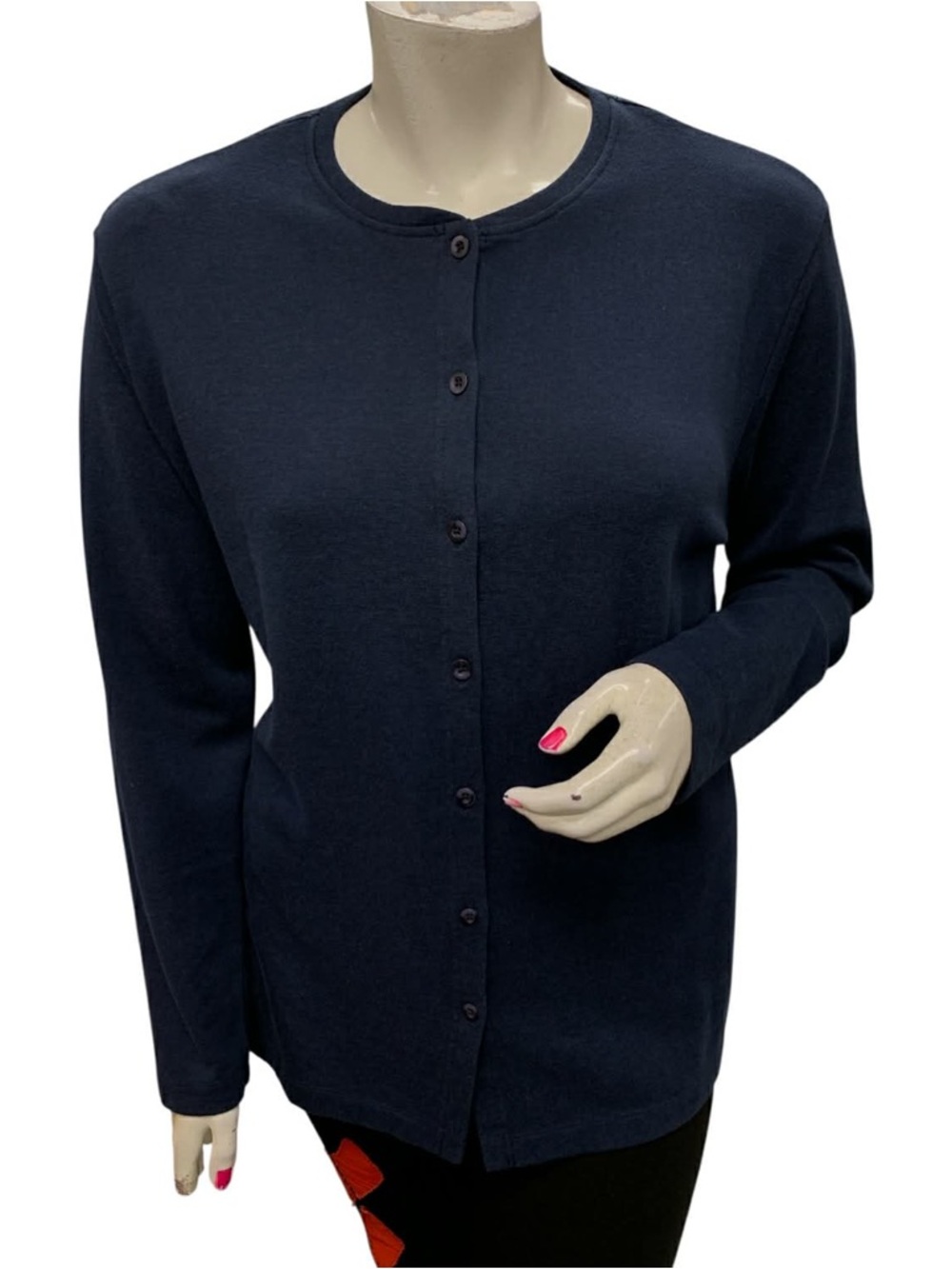 Tilley Classic Crewneck Button Cardigan - Deep Navy Size 2X